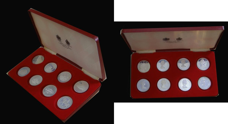 GB and World - Queen Elizabeth II Silver Jubilee 1977 an 8-coin set comprising C...