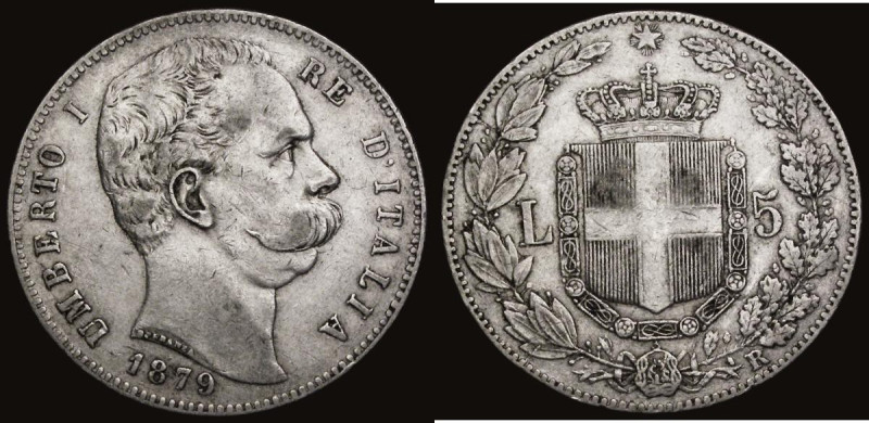 Italy Five Lire 1879R KM#20 Fine