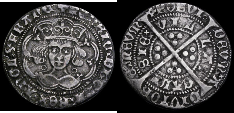 Groat Henry VI Annulet issue, Calais Mint, S.1836, 2.93 grammes, Good Fine with ...