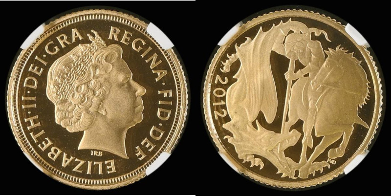 Half Sovereign 2012 Queen Elizabeth II Diamond Jubilee Gold Proof S.SB8, in an N...