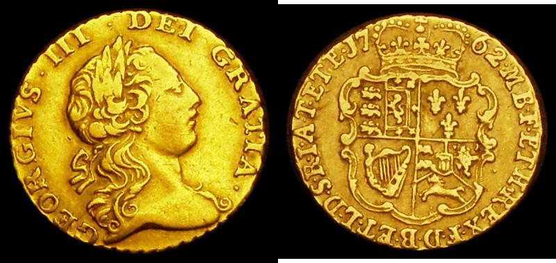 Quarter Guinea 1762 S.3741 Good Fine with some contact marks