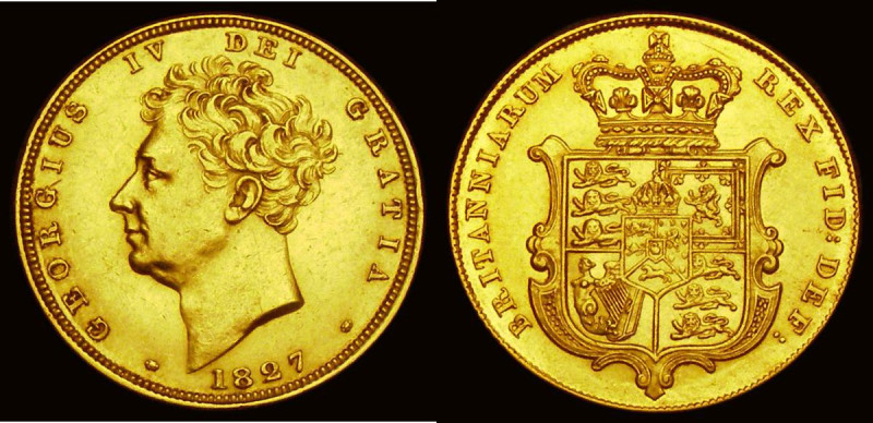 Sovereign 1827 Marsh 12, S.3801, VF/GVF with some scratches and hairlines