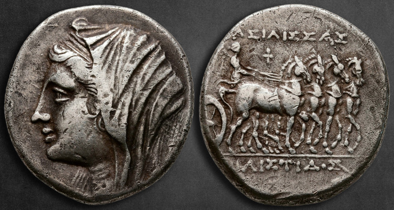 Sicily. Syracuse. Philistis, wife of Hieron II 275-215 BC. 
16 Litrai or Tetrad...