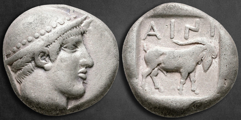 Thrace. Ainos circa 472-471 BC.
Tetradrachm AR

24 mm, 15,81 g

Head of Her...