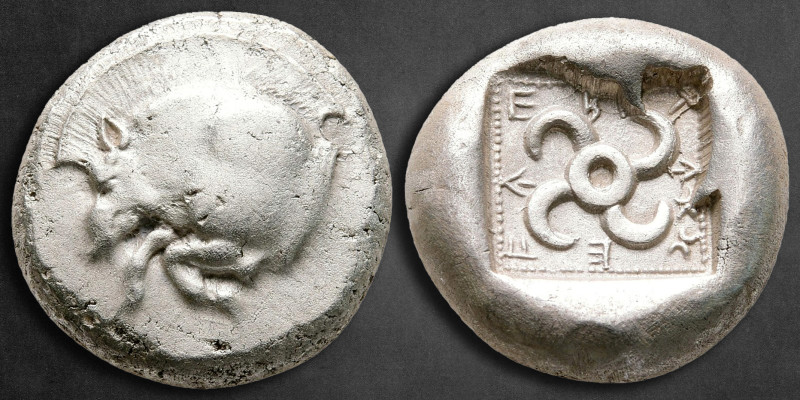 Dynasts of Lycia. Teththiveibi 450-420 BC. 
Stater AR

18 mm, 8,45 g

Forep...
