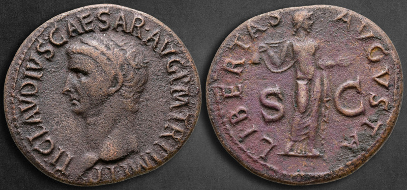 Claudius AD 41-54. Rome
As Æ

30 mm, 9,61 g

TI CLAVDIVS CAESAR AVG P M TR ...