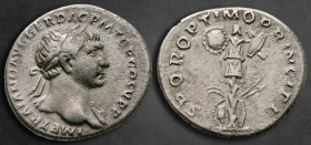 Trajan AD 98-117. Rome. Denarius AR