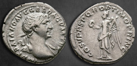 Trajan AD 98-117. Rome. Denarius AR