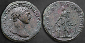 Trajan AD 98-117. Rome. Sestertius Æ