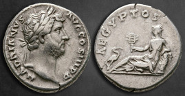 Hadrian AD 117-138. "Travel series" issue. Rome. Denarius AR