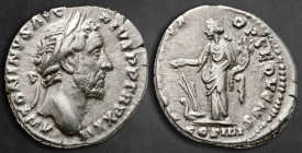Antoninus Pius AD 138-161. Rome. Denarius AR