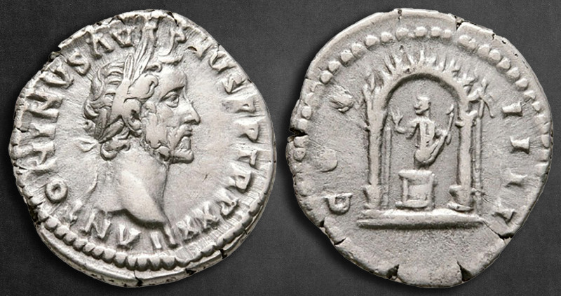 Antoninus Pius AD 138-161. Struck AD 159. Rome
Denarius AR

19 mm, 3,25 g

...