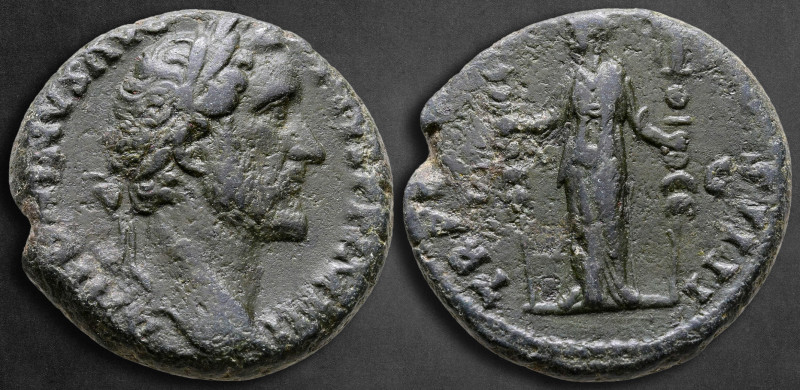 Antoninus Pius AD 138-161. Reverse legend uncertain, TR POT [XX or XIX] COS IIII...