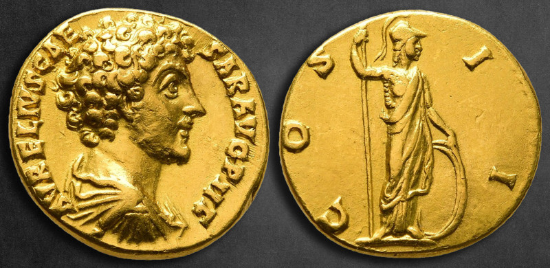 Marcus Aurelius, as Caesar AD 139-161. Rome
Aureus AV

17 mm, 5,96 g

AVREL...