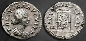 Faustina II AD 147-175. Rome. Denarius AR