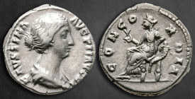Faustina II AD 147-175. Rome. Denarius AR