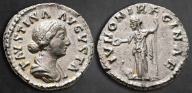 Faustina II AD 147-175. Rome. Denarius AR