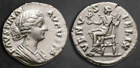 Faustina II AD 147-175. Rome. Denarius AR