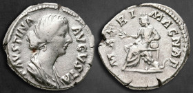 Faustina II AD 147-175. Rome. Denarius AR