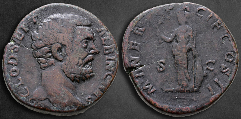 Clodius Albinus AD 193-197. Struck AD 194-195. Rome
Sestertius Æ

30 mm, 25,2...