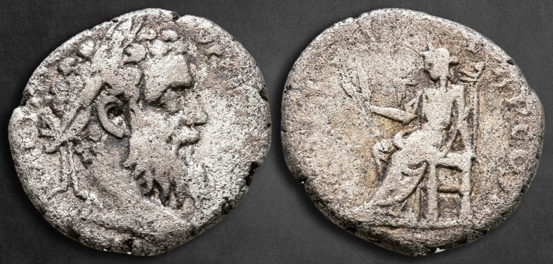 Pertinax AD 193-193. Rome
Denarius AR

17 mm, 1,66 g

IMP CAES P HELV PERTI...