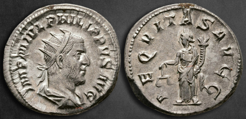 Philip I Arab AD 244-249. Rome
Antoninianus AR

23 mm, 4,65 g

IMP M IVL PH...