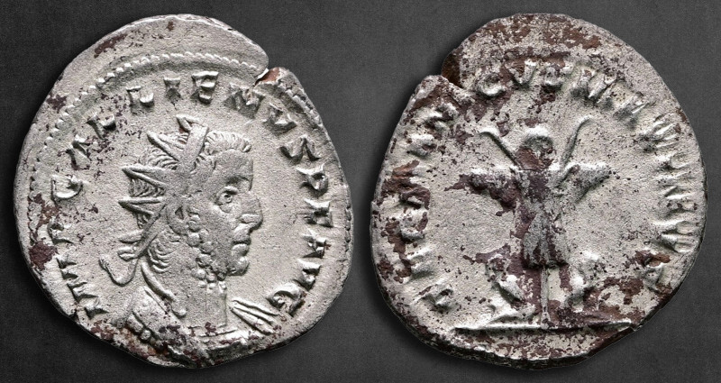 Gallienus AD 253-268. Lugdunum
Antoninianus Æ silvered

22 mm, 2,92 g

IMP ...