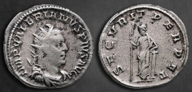 Valerian I AD 253-260. Cologne. Antoninianus Æ silvered