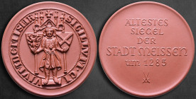 Germany. Meissen.  circa AD 1970-1980. Porcelain medal