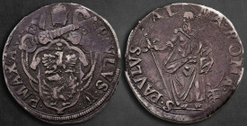 Italy. Papal State Vatikan. Rome mint. Paolo V AD 1605-1621. Testone AR