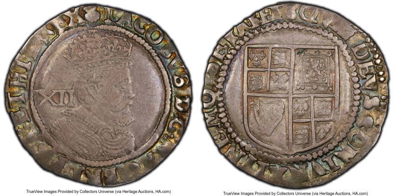 James I (1603-1625) Shilling (1621-1623) AU50 PCGS, Tower mint, Thistle mm, S-26...