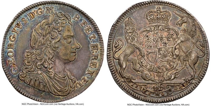 George I silver "Coronation" Medal 1714 AU55 NGC, MI-428-18, Eimer-471. 25mm. By...