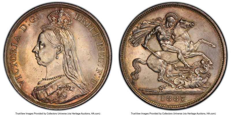 Victoria Crown 1887 MS63 PCGS, KM765, S-3921. An attractive piece with lustrous ...