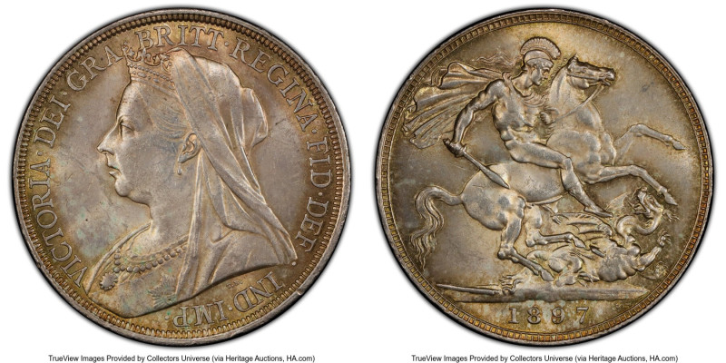 Victoria Crown 1897 MS62 PCGS, KM783, S-3937. LXI Edge. HID09801242017 © 2024 He...