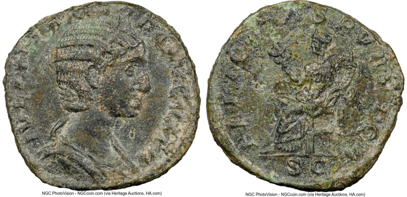 Julia Mamaea (AD 222-235). AE sestertius (30mm, 11h). NGC VF, smoothing. Rome, A...