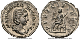 Otacilia Severa (AD 244-249). AR antoninianus (23mm, 4.58 gm, 1h). NGC MS 4/5 - 4/5. Rome, AD 244-246. MARCIA OTACIL SEVERA AVG, diademed, draped bust...