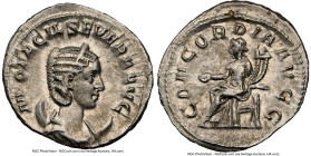 Otacilia Severa (AD 244-249). AR antoninianus. (23mm, 1h) NGC Choice XF. Rome, AD 244-246. MARCIA OTACIL SEVERA AVG, diademed, draped bust of Otacilia...