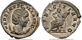 Herennia Etruscilla (AD 249-253). AR antoninianus (22mm, 3.62 gm, 7h). NGC MS 5/5 - 4/5. Rome. HER ETRVSCILLA AVG, draped bust of Herennia Etruscilla ...