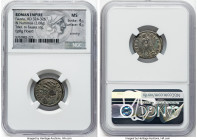 Fausta (AD 324-326). AE3 or BI nummus (19mm, 2.68 gm, 5h). NGC MS 4/5 - 4/5, Silvering. Trier, 1st officina, AD 326. FLAV MAX-FAVSTA AVG, mantled bust...