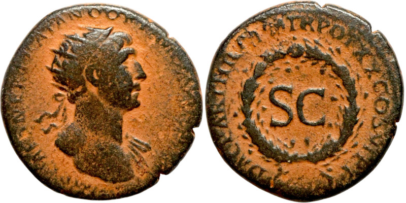 Trajan. (115-116 AD). Semis. Rome (for circulation in Syria). Obv: IMP CS NER TR...