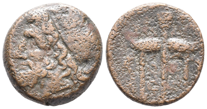 Sicily, Syracuse. Hieron II (275-215 BC). Æ (23mm, 6.68g). Head of Poseidon l., ...