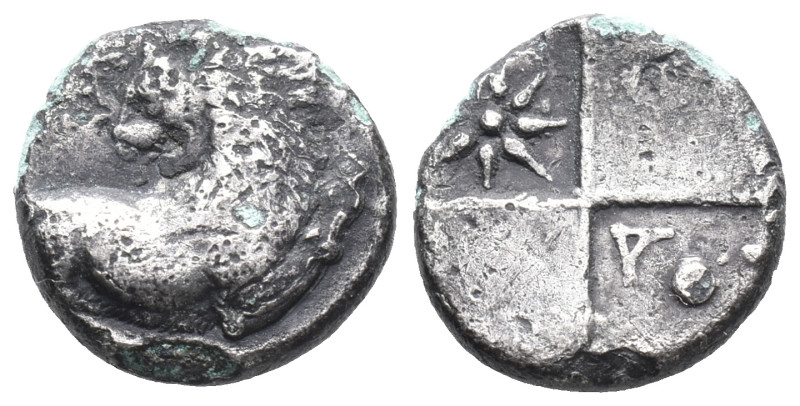 Thrace, Chersonesos, c. 386-338 BC. AR Hemidrachm (13mm, 1.97g). Forepart of lio...