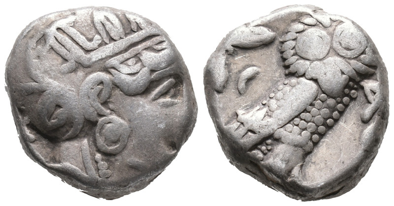 Attica, Athens, c. 350-294 BC. AR Tetradrachm (19mm, 16.88g). Helmeted head of A...