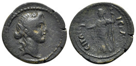 Phrygia, Hierapolis. Pseudo-autonomous issue. 2nd-3rd century AD. Æ (25.5mm, 7.18g, 6h). Wreathed head of Dionysos r. R/ Demeter standing l., holding ...