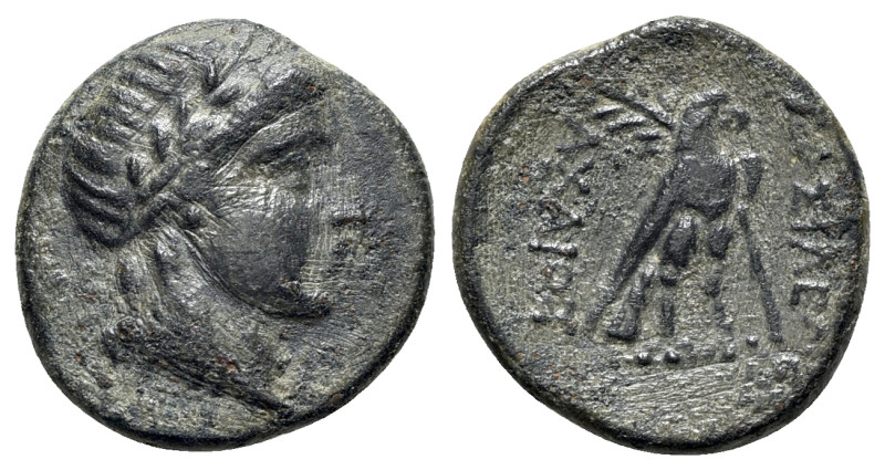 Seleukid Kings, Achaios (Usurper, 220-214 BC). Æ (20mm, 4.91g, 12h). Sardes. Lau...