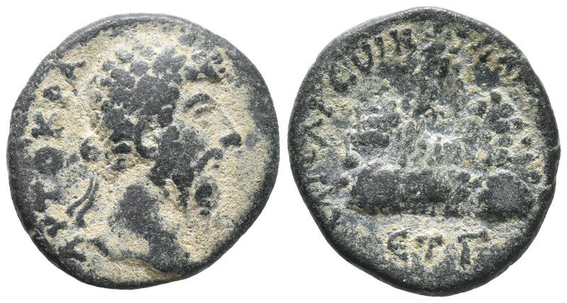 Lucius Verus (161-169). Cappadocia, Caesarea-Eusebia. Æ (20mm, 6.36g). Laureate ...