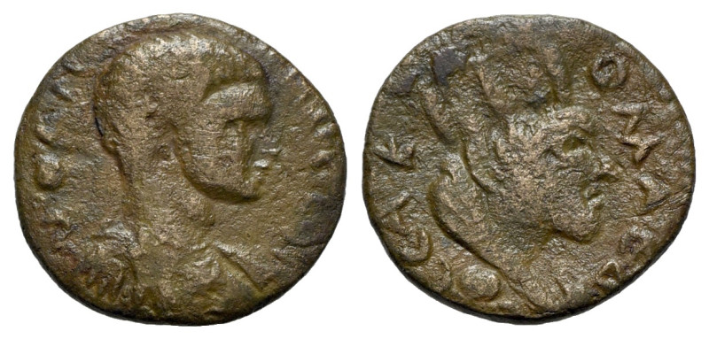 Diadumenian (Caesar, 217-218). Mesopotamia, Edessa. Æ (17mm, 2.48g, 6h). Bare-he...