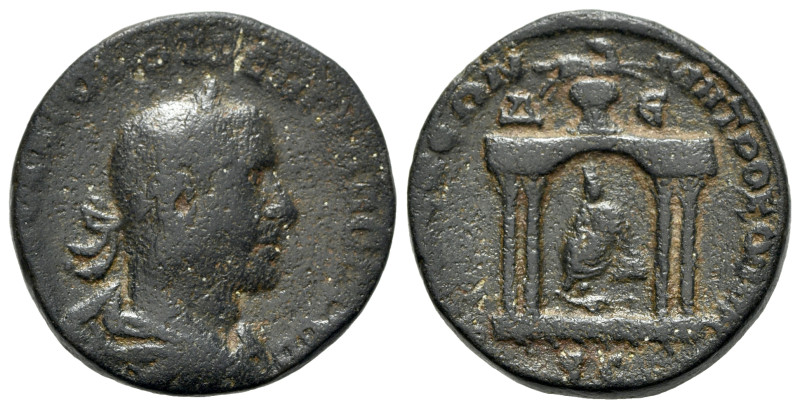 Trebonianus Gallus (251-253). Seleucis and Pieria, Antioch. Æ 8 Assaria (28.5mm,...