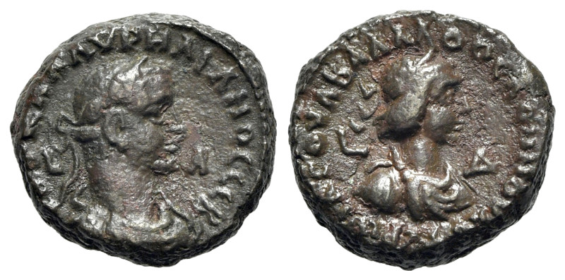 Aurelian and Vaballathus (270-275). Egypt, Alexandria. BI Tetradrachm (19mm, 9.2...