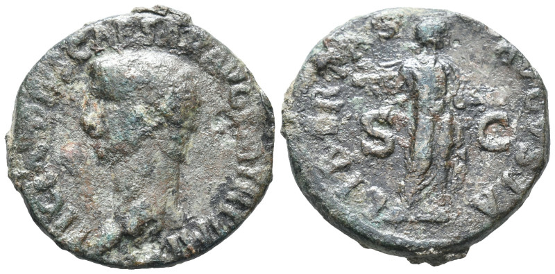 Claudius (41-54). Æ As (27mm, 10.03g). Rome, 41-2. Bare head l. R/ Libertas stan...